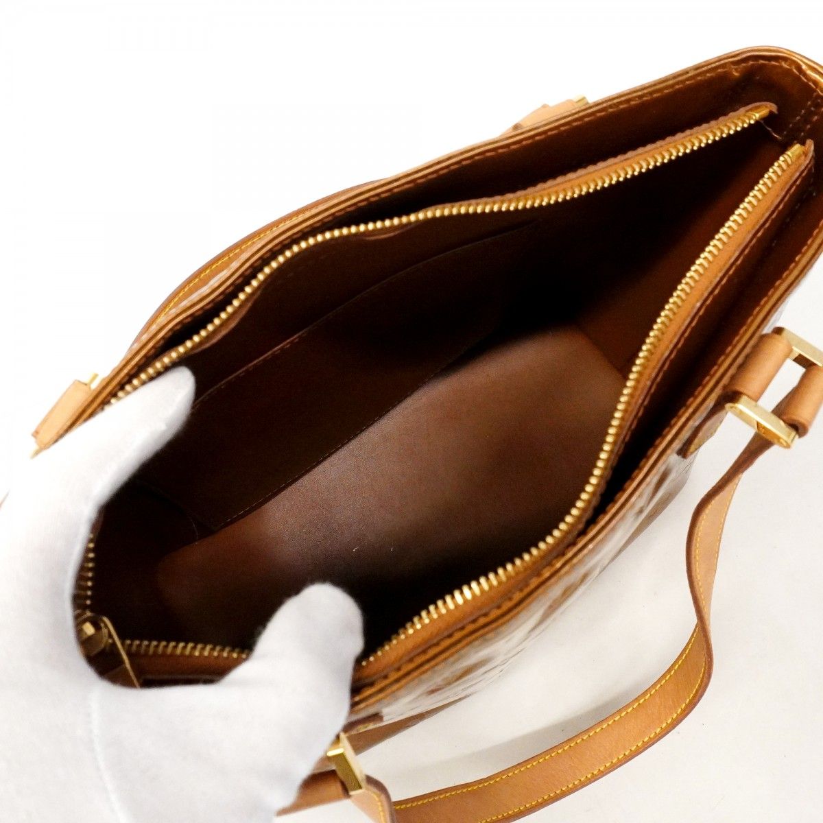 Louis Vuitton Tote Vernis Houston Blanc — view 4