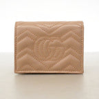Gucci Wallet GG Marmont Leather Pink Beige Gold — view 7