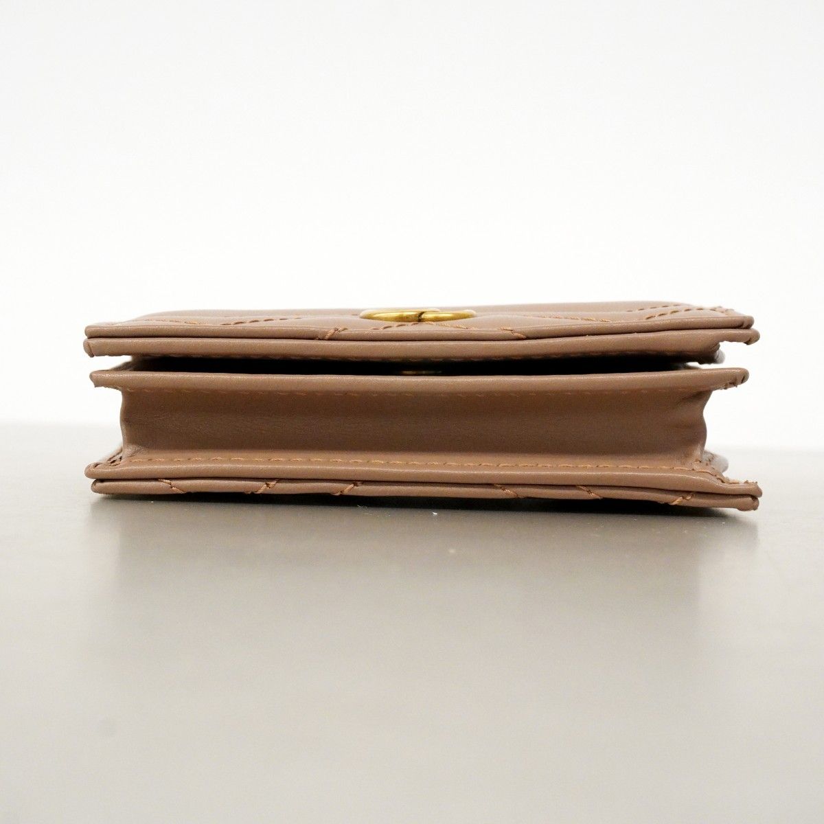 Gucci Wallet GG Marmont Leather Pink Beige Gold — view 3