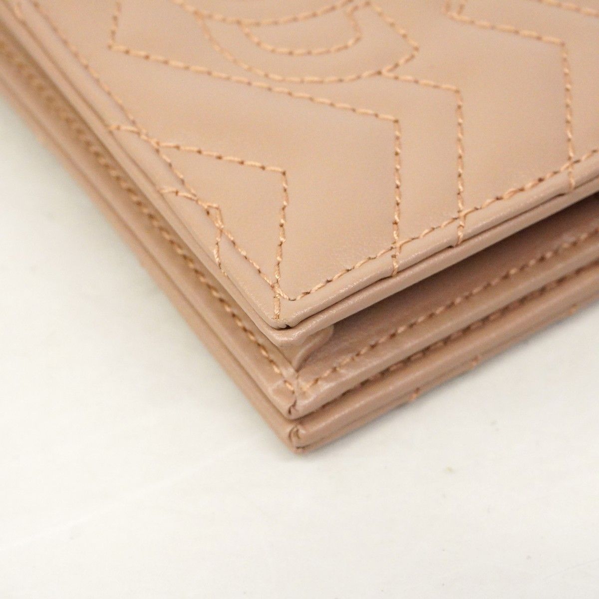 Gucci Wallet GG Marmont Leather Pink Beige Gold — view 6