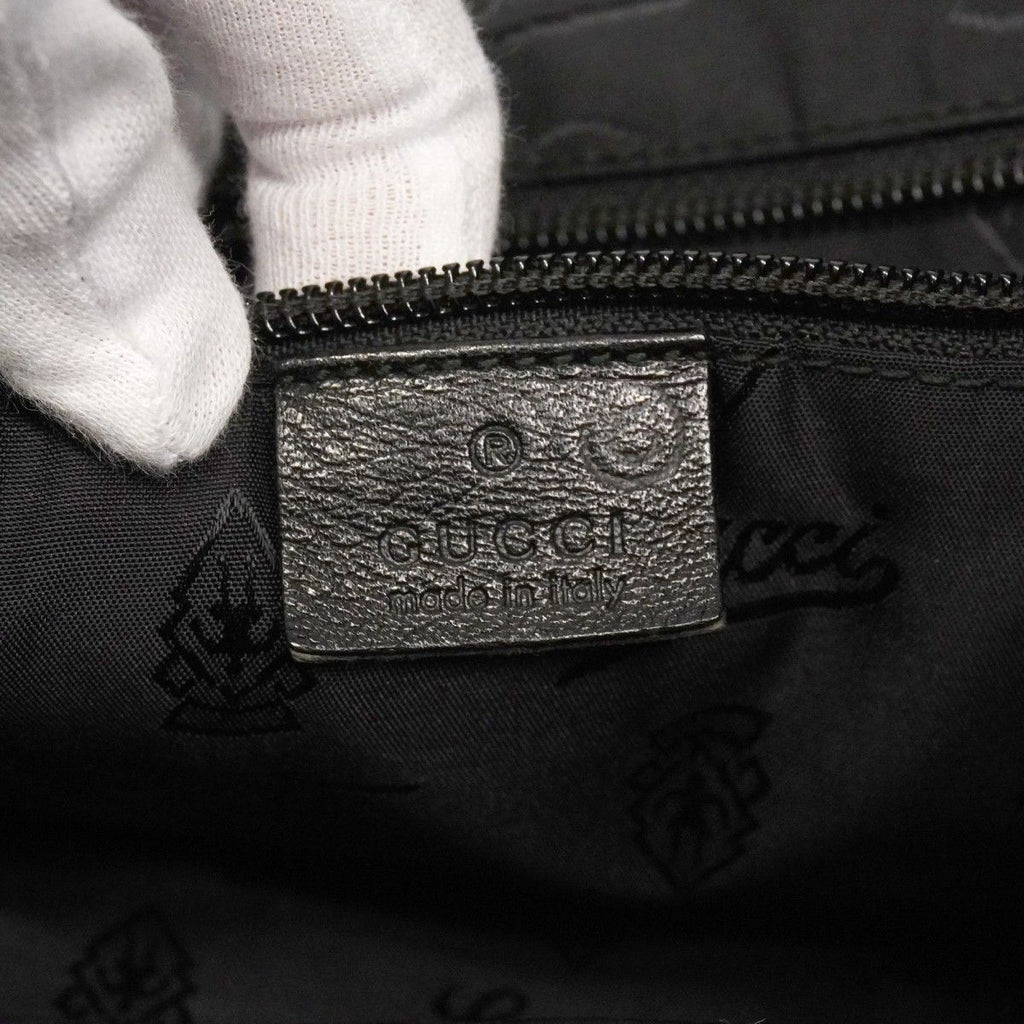 Gucci Tote Guccissima Leather Black Champagne Gold — view 5