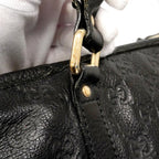 Gucci Tote Guccissima Leather Black Champagne Gold — view 7