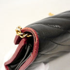 Gucci Shoulder Wallet GG Marmont Leather Black Gold — view 7