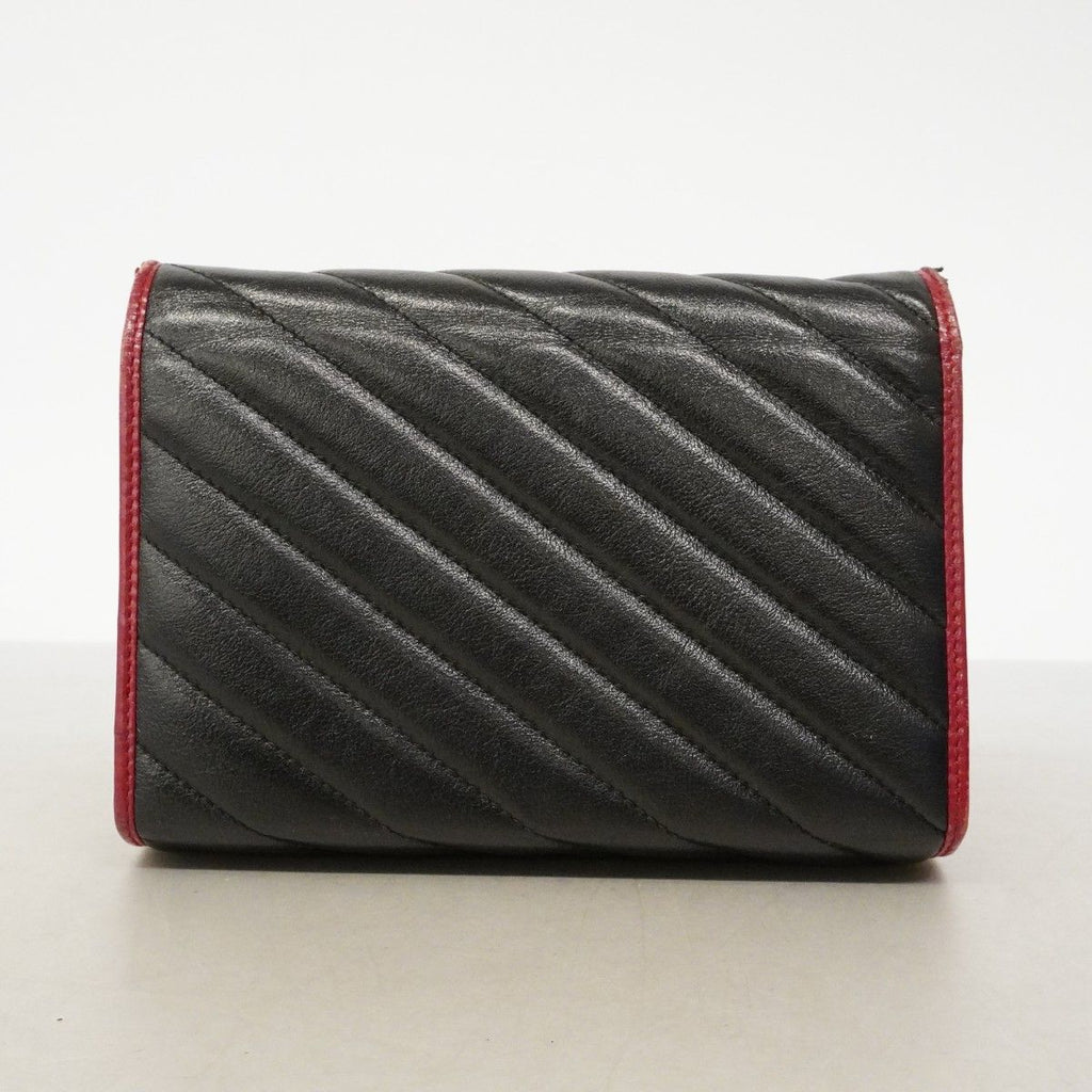 Gucci Shoulder Wallet GG Marmont Leather Black Gold — view 9