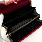 Gucci Shoulder Wallet GG Marmont Leather Black Gold — view 4