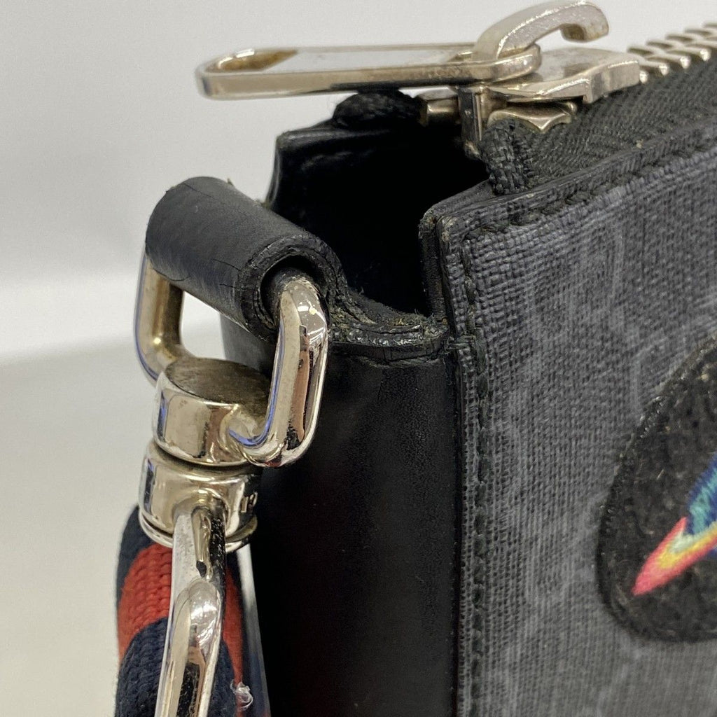 Gucci Shoulder Bag GG Supreme Black Silver — view 7