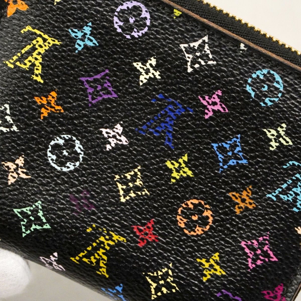 Louis Vuitton Coin Case Monogram Multicolor Zippy Purse Noir Grenade — view 9