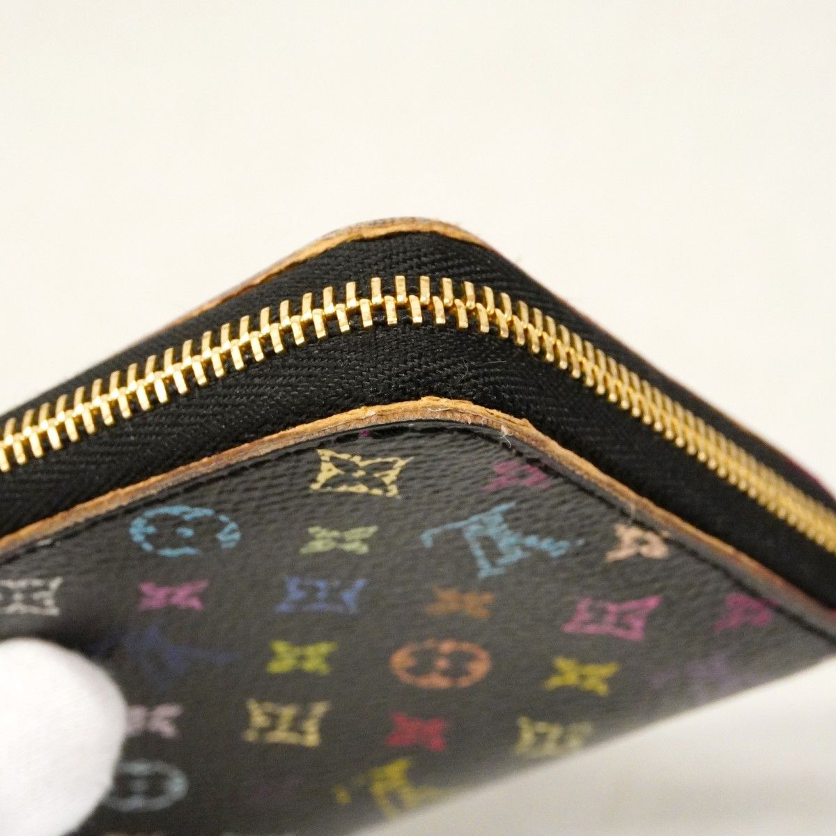 Louis Vuitton Coin Case Monogram Multicolor Zippy Purse Noir Grenade — view 6