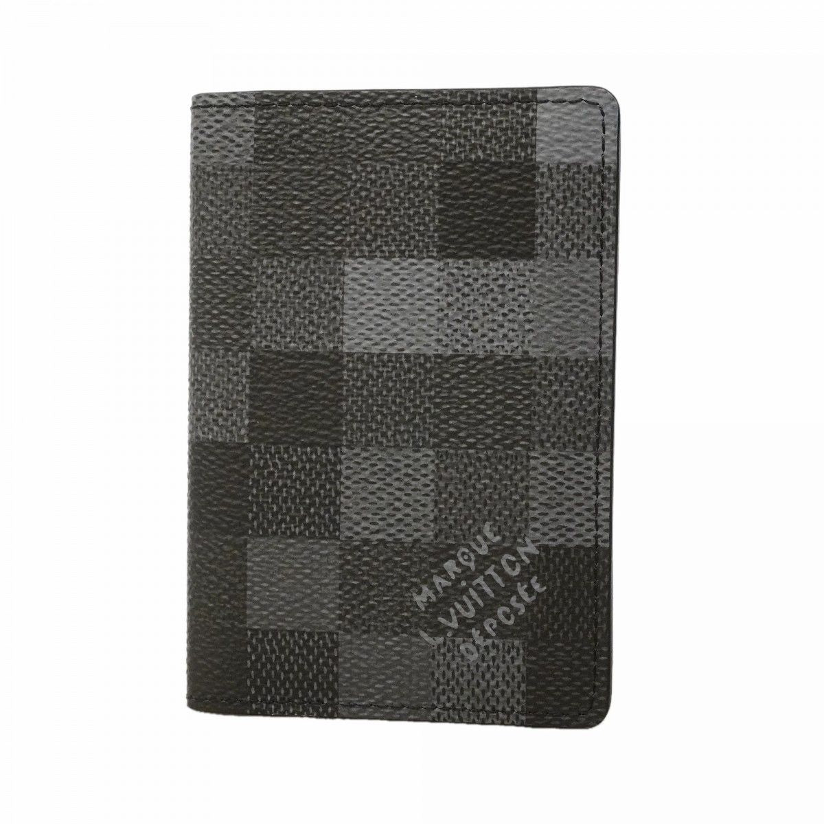 Louis Vuitton Card Case Damoflage Organizer de Poche Noir