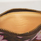 Louis Vuitton Coin Case Monogram Cherry Blossom Pochette Cles Brown Pink — view 4