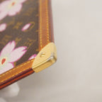 Louis Vuitton Coin Case Monogram Cherry Blossom Pochette Cles Brown Pink — view 5