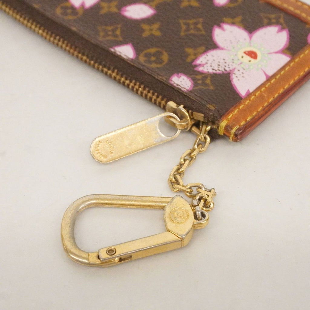 Louis Vuitton Coin Case Monogram Cherry Blossom Pochette Cles Brown Pink — view 8