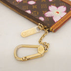 Louis Vuitton Coin Case Monogram Cherry Blossom Pochette Cles Brown Pink — view 8