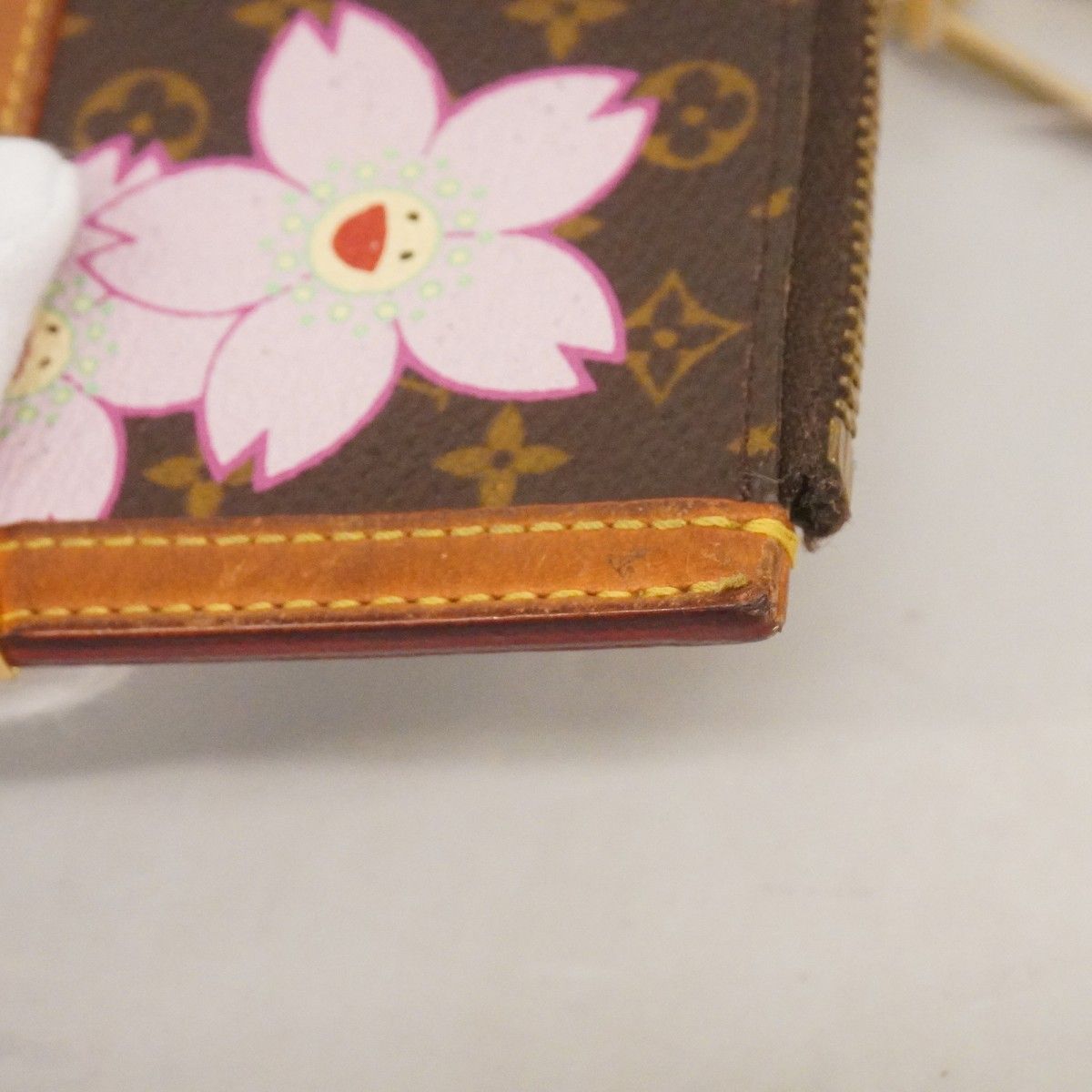 Louis Vuitton Coin Case Monogram Cherry Blossom Pochette Cles Brown Pink — view 6