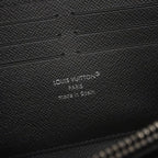 Louis Vuitton Wallet Monogram Eclipse Zippy Horizontal Black — view 4