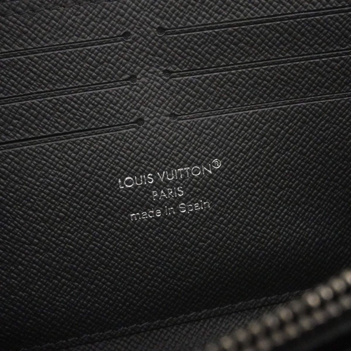 Louis Vuitton Wallet Monogram Eclipse Zippy Horizontal Black — view 4