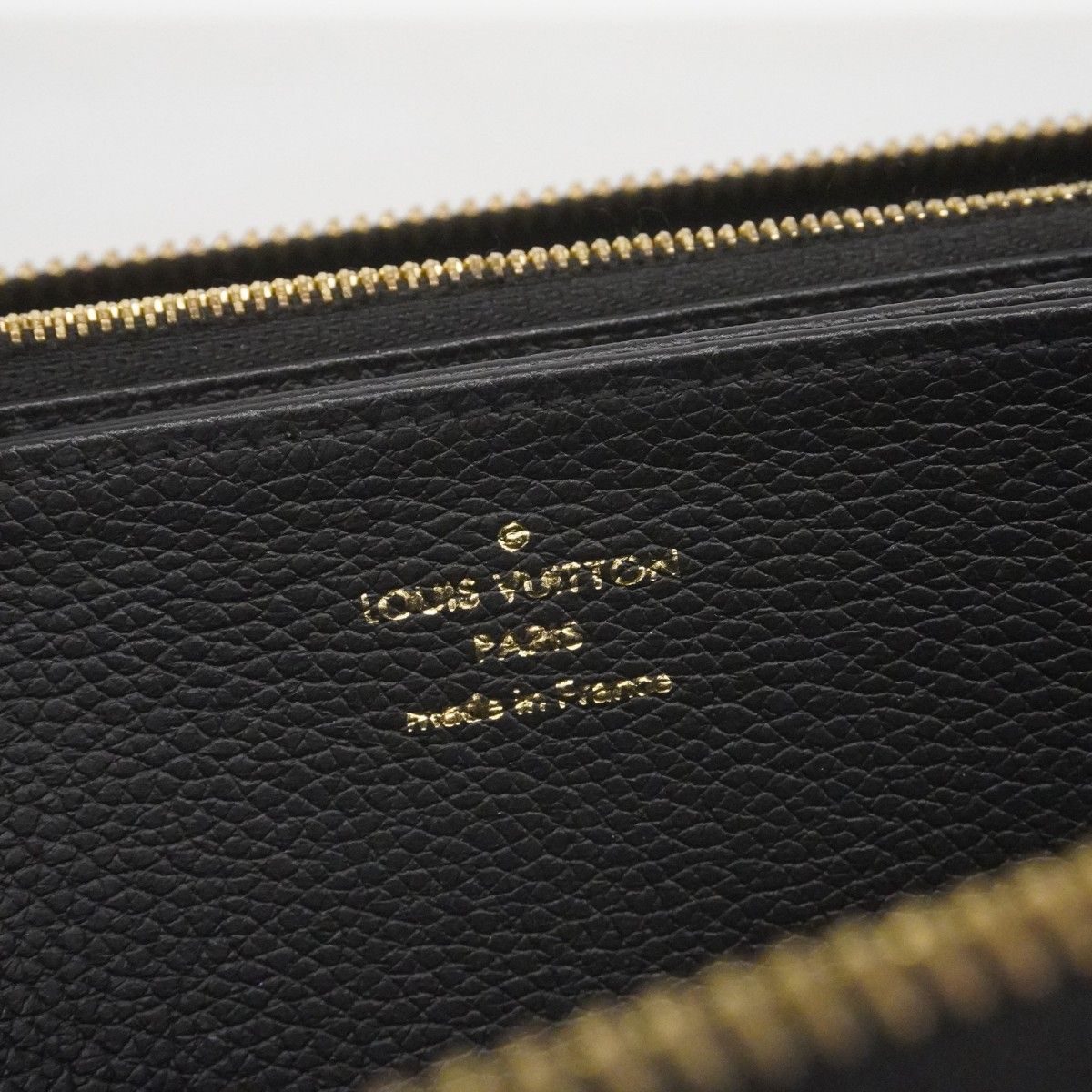Louis Vuitton Wallet Monogram Empreinte Bicolor Zippy Black Beige — view 4