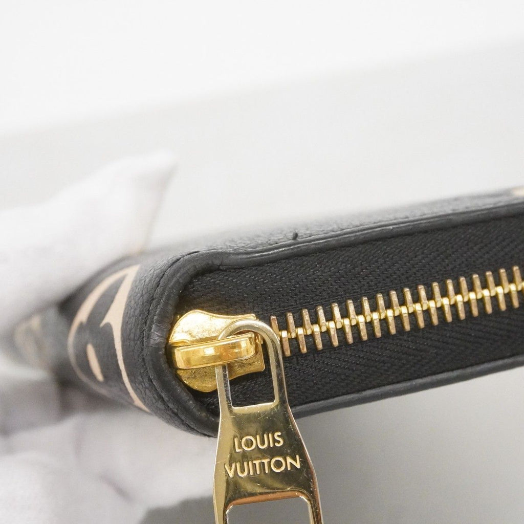 Louis Vuitton Wallet Monogram Empreinte Bicolor Zippy Black Beige — view 8