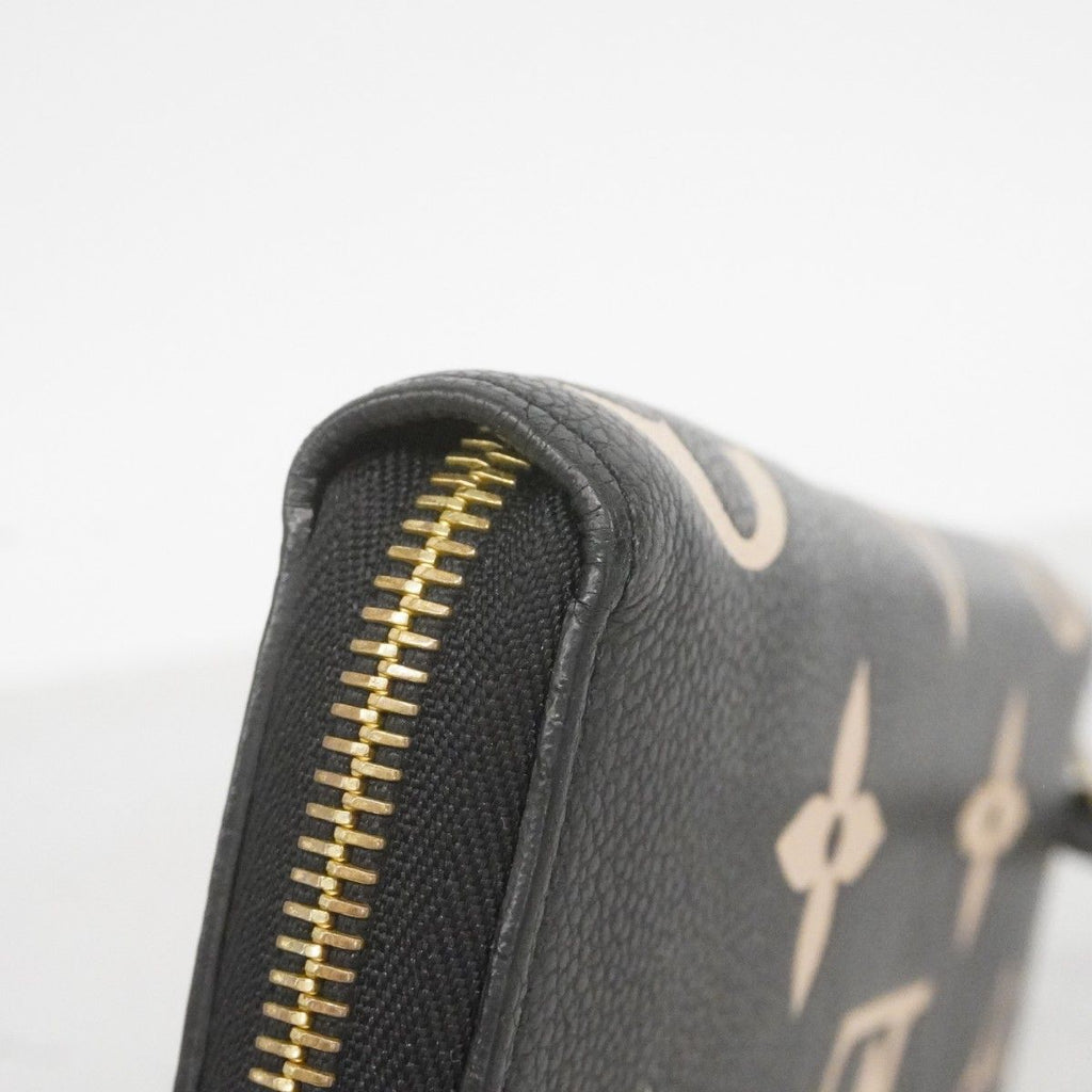 Louis Vuitton Wallet Monogram Empreinte Bicolor Zippy Black Beige — view 5