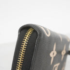 Louis Vuitton Wallet Monogram Empreinte Bicolor Zippy Black Beige — view 5