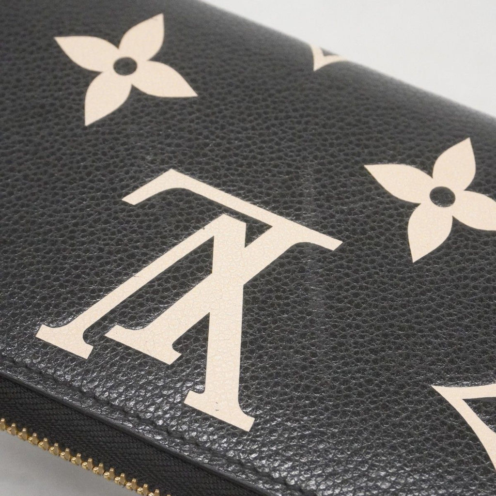 Louis Vuitton Wallet Monogram Empreinte Bicolor Zippy Black Beige — view 7