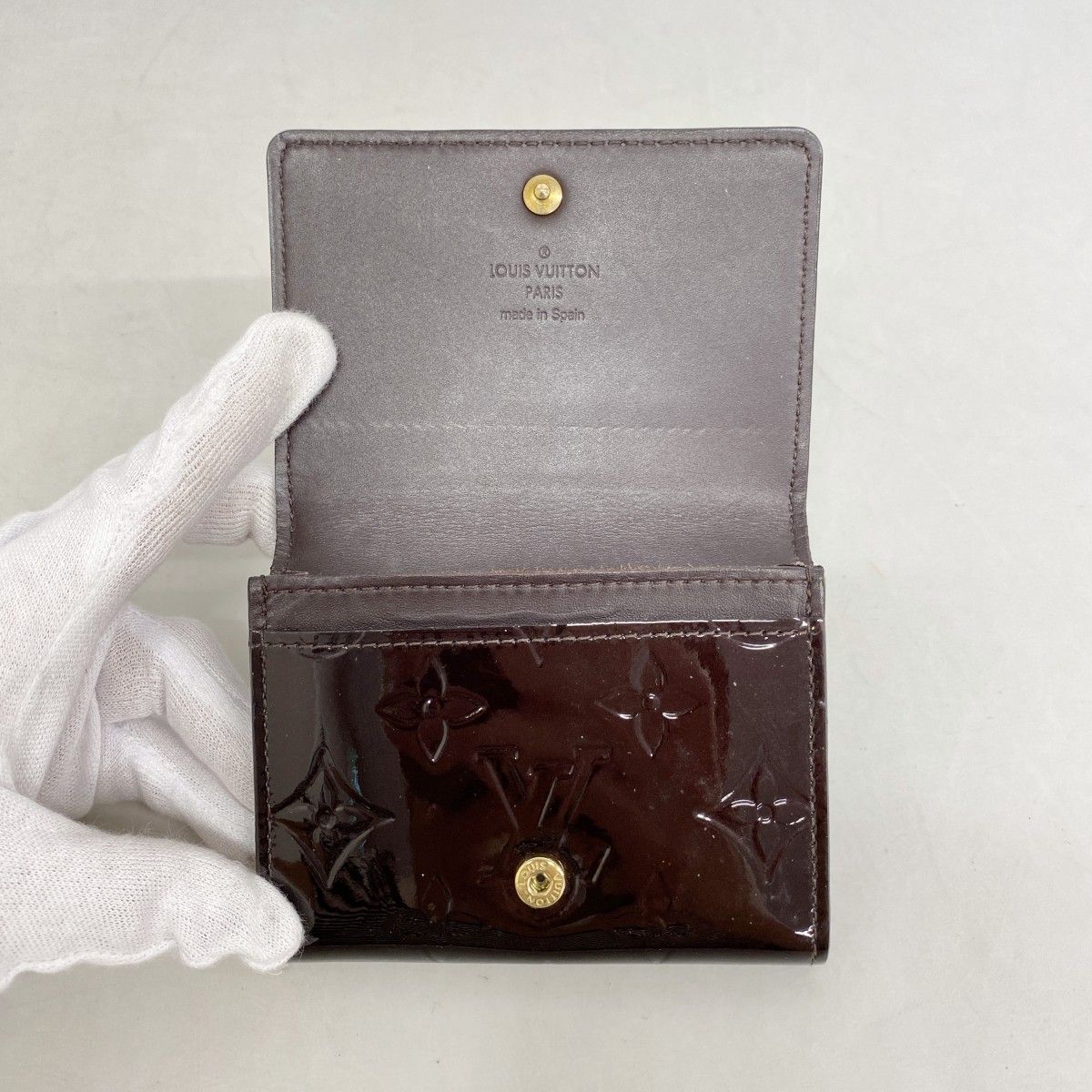 Louis Vuitton Card Case Vernis Business Holder Amaranto — view 3