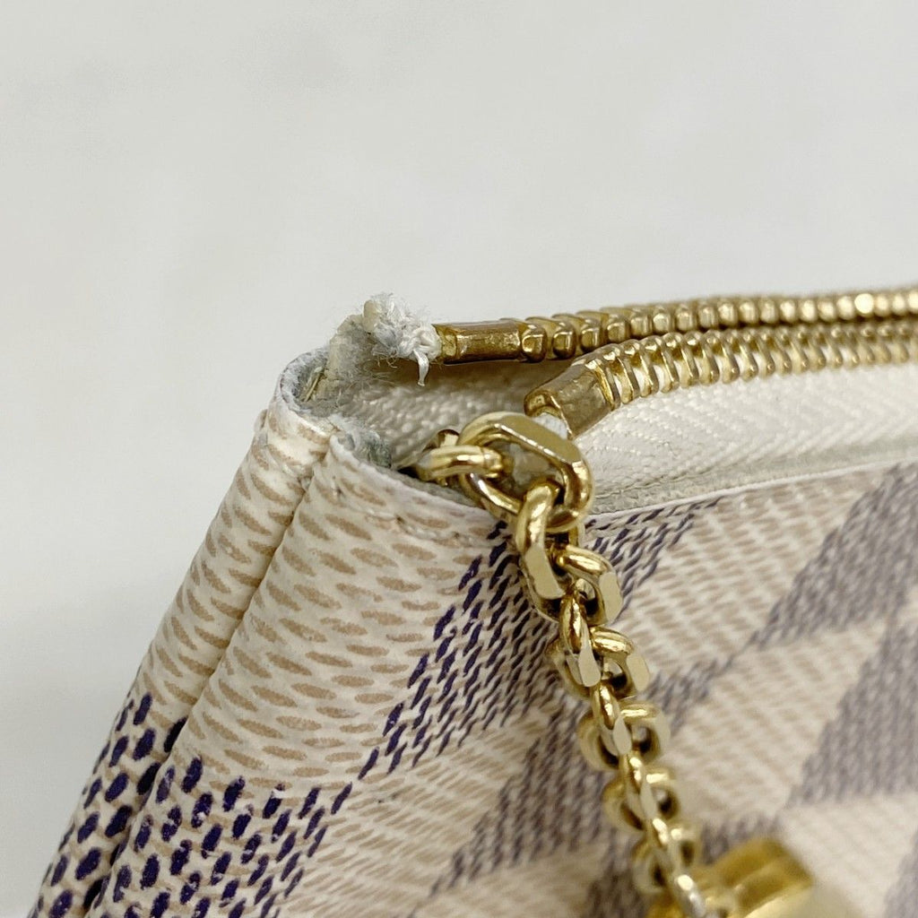 Louis Vuitton Coin Case Damier Azur Pochette Cles White — view 6