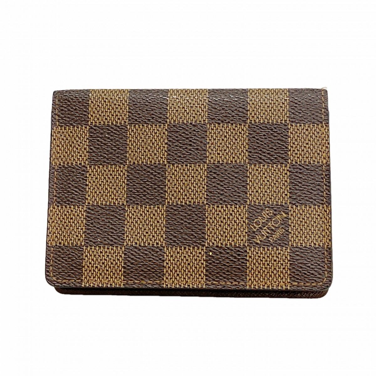 Louis Vuitton Card Case Damier Porte 2 Cult Vertical Ebene