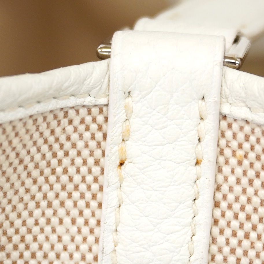 Hermes Handbag Picotin PM Toile Ash White Silver — view 9
