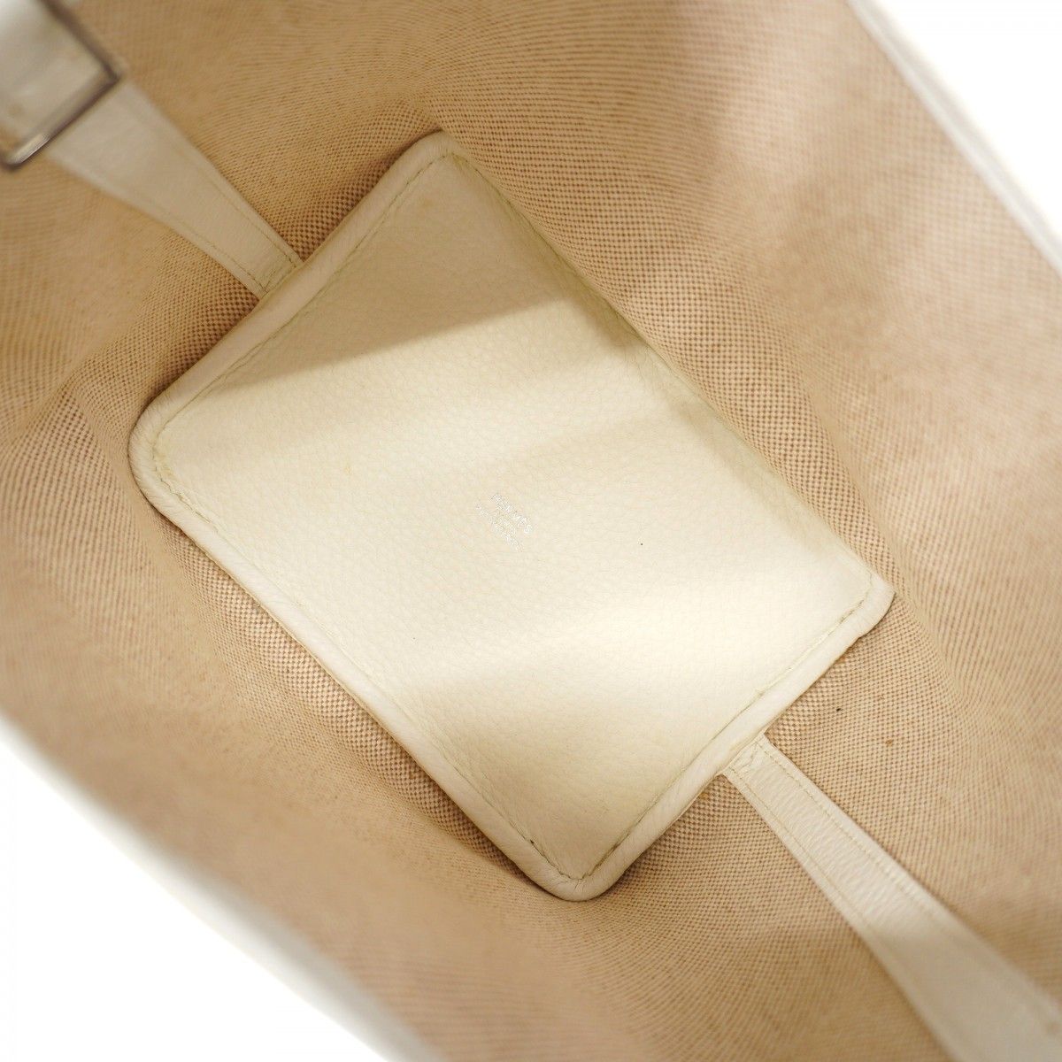 Hermes Handbag Picotin PM Toile Ash White Silver — view 4