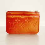 Louis Vuitton Coin Case Vernis Pochette Cles NM Orange Sunset — view 6