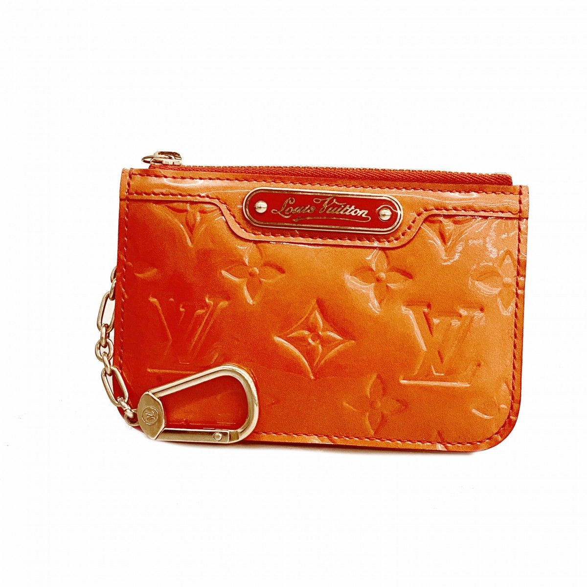 Louis Vuitton Coin Case Vernis Pochette Cles NM Orange Sunset