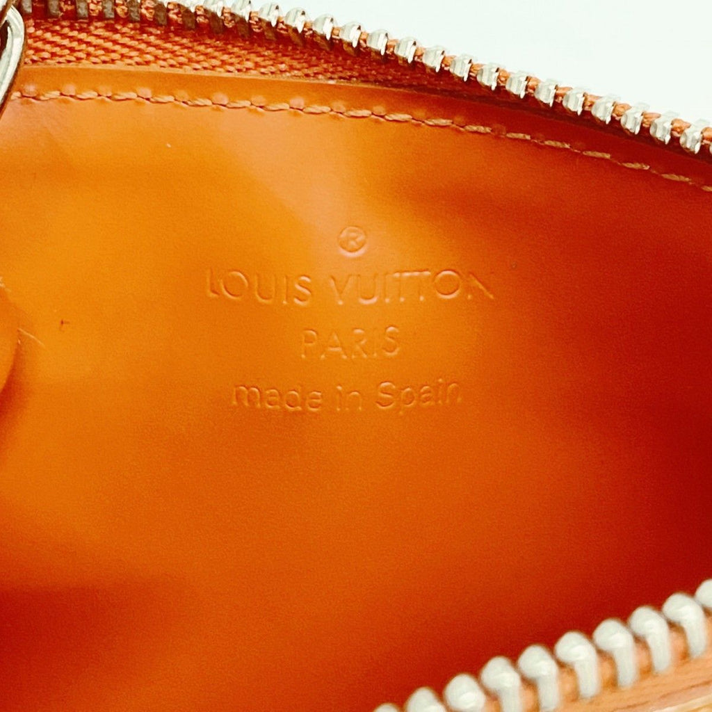 Louis Vuitton Coin Case Vernis Pochette Cles NM Orange Sunset — view 4