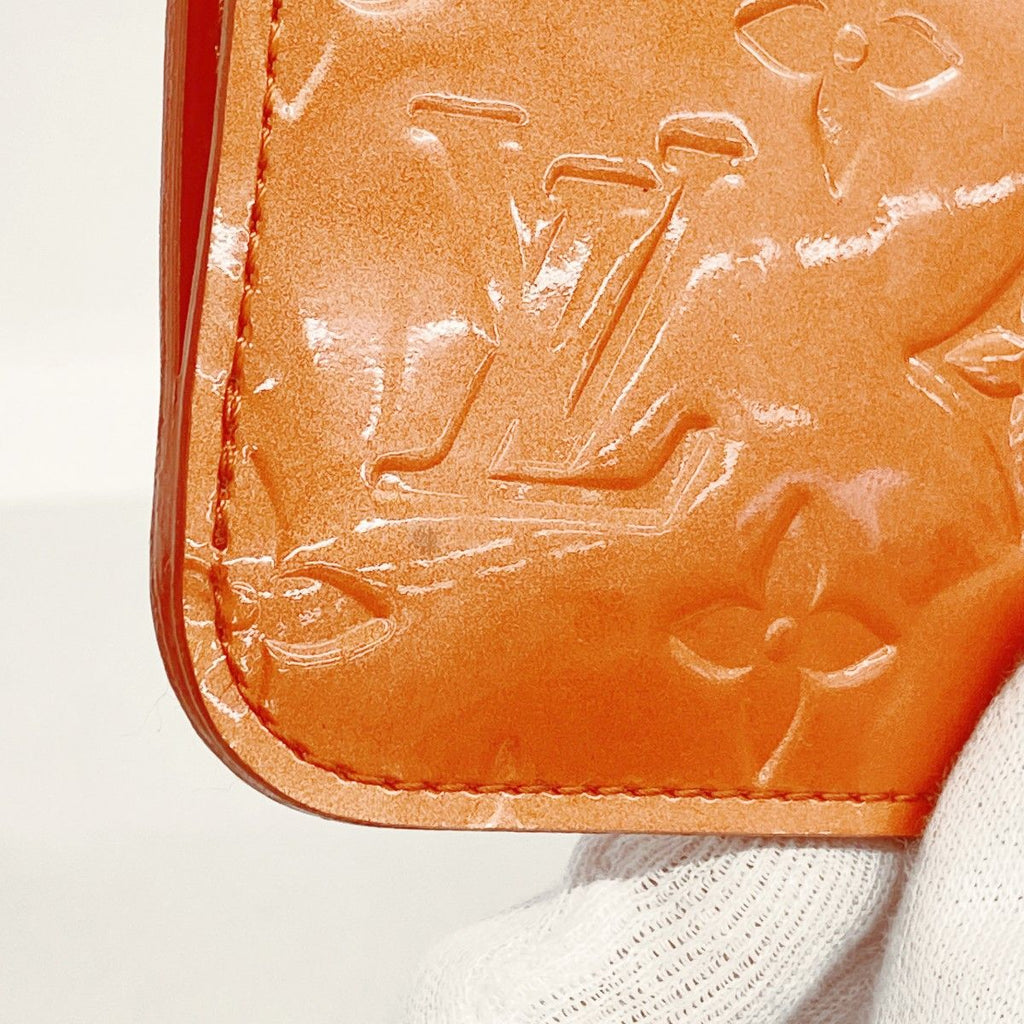 Louis Vuitton Coin Case Vernis Pochette Cles NM Orange Sunset — view 5