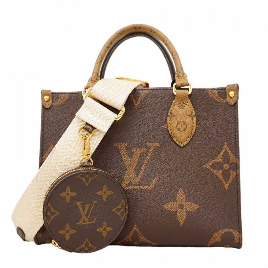 Louis Vuitton Handbag Monogram Giant Reverse On The Go PM Brown 2-Way
