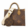 Louis Vuitton Handbag Monogram Giant Reverse On The Go PM Brown 2-Way