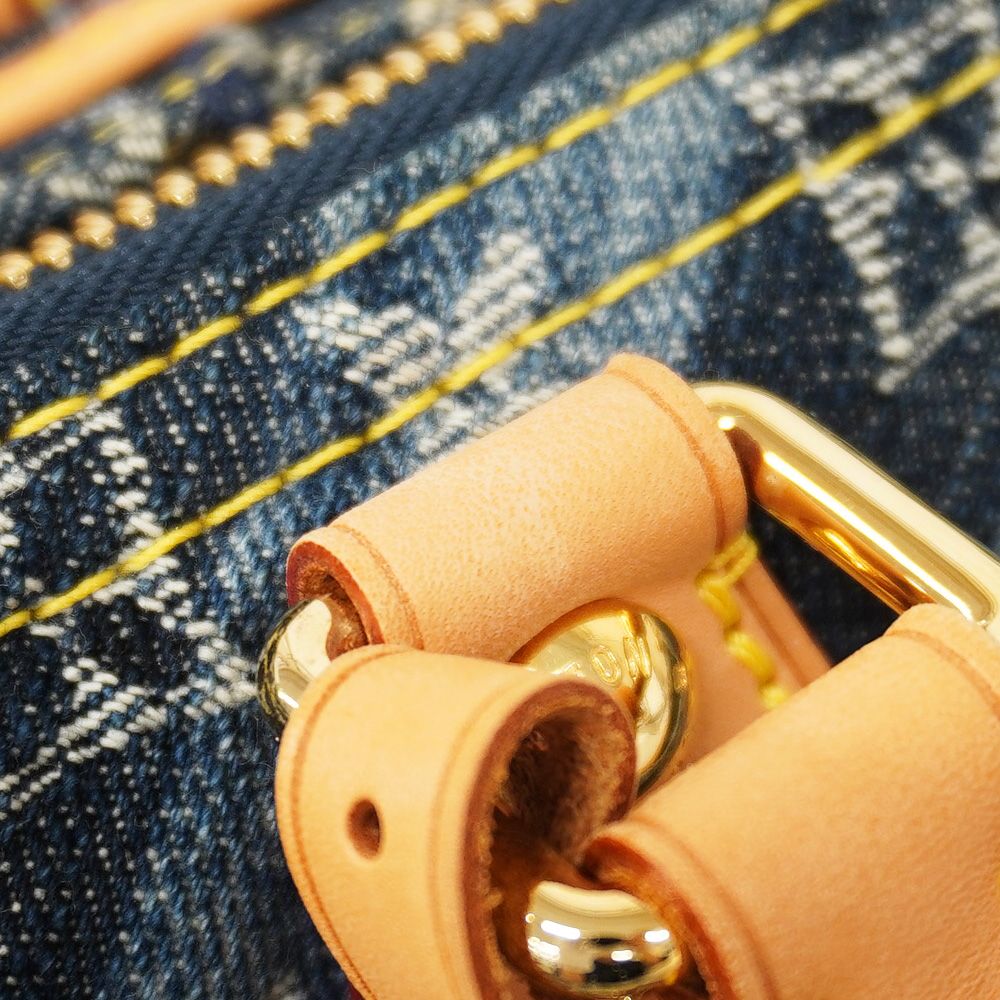 Louis Vuitton Handbag Monogram Denim Patchwork Speedy 30 Blue — view 9