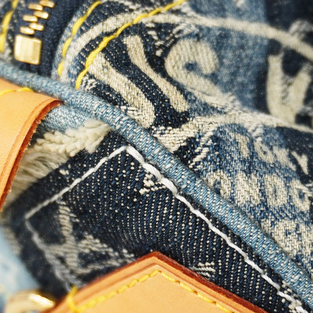 Louis Vuitton Handbag Monogram Denim Patchwork Speedy 30 Blue — view 7