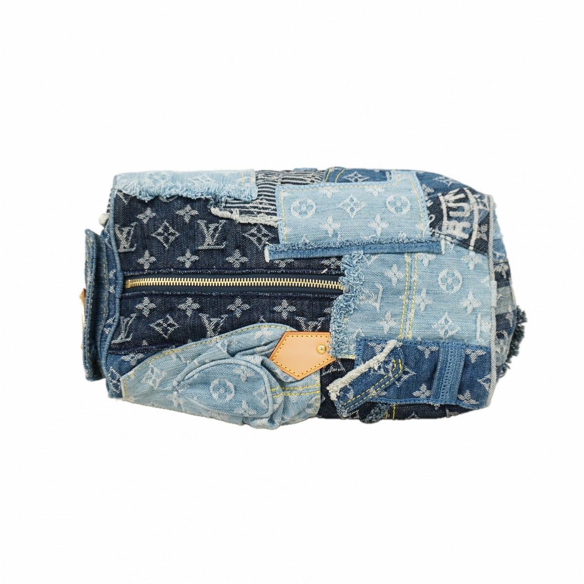 Louis Vuitton Handbag Monogram Denim Patchwork Speedy 30 Blue — view 3