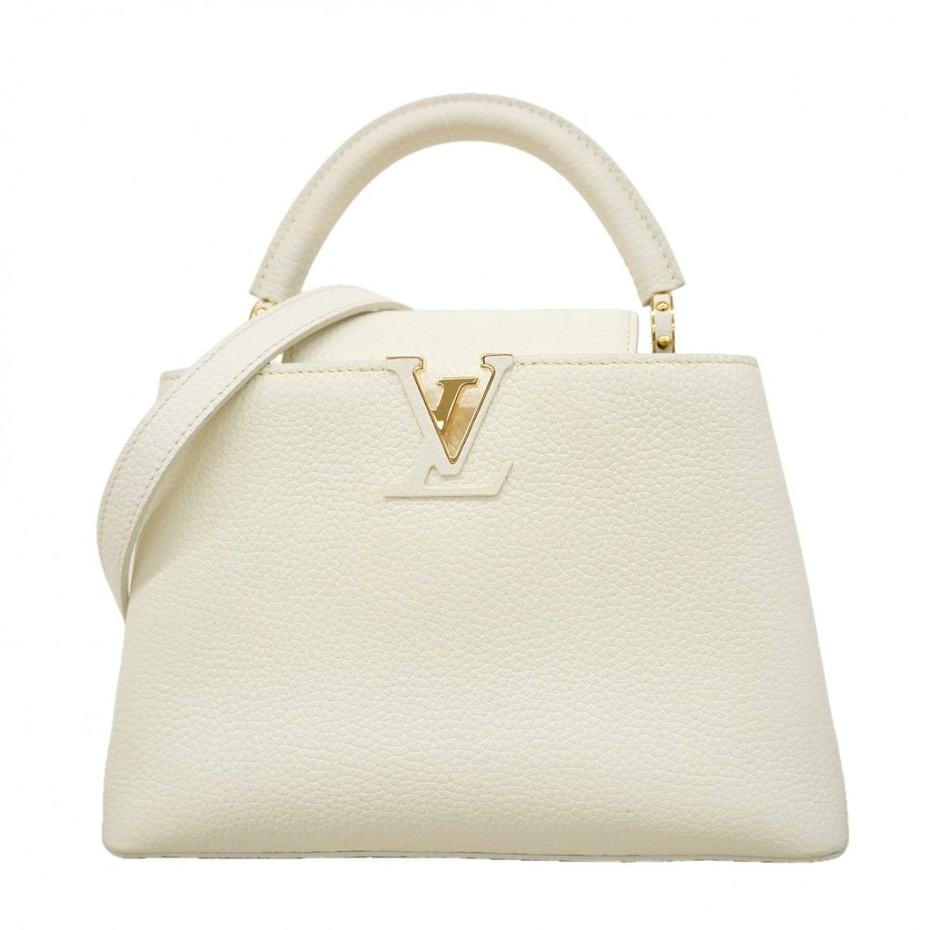 Louis Vuitton Handbag Taurillon Capucines BB Gray Blanc 2-Way