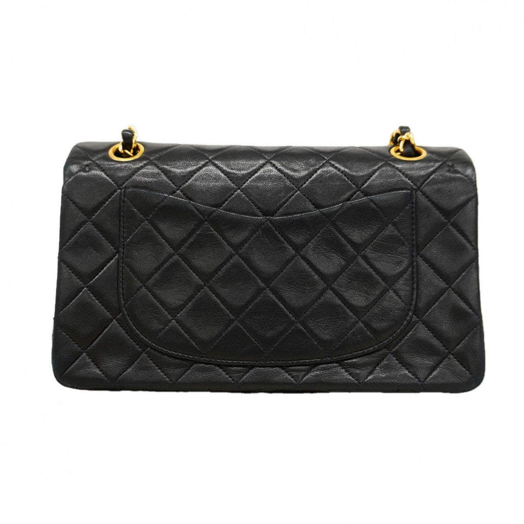 Chanel Shoulder Bag Quilted Lambskin Black Gold — view 9