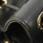 Chanel Shoulder Bag Quilted Caviar Leather Black Champagne Gold — view 7