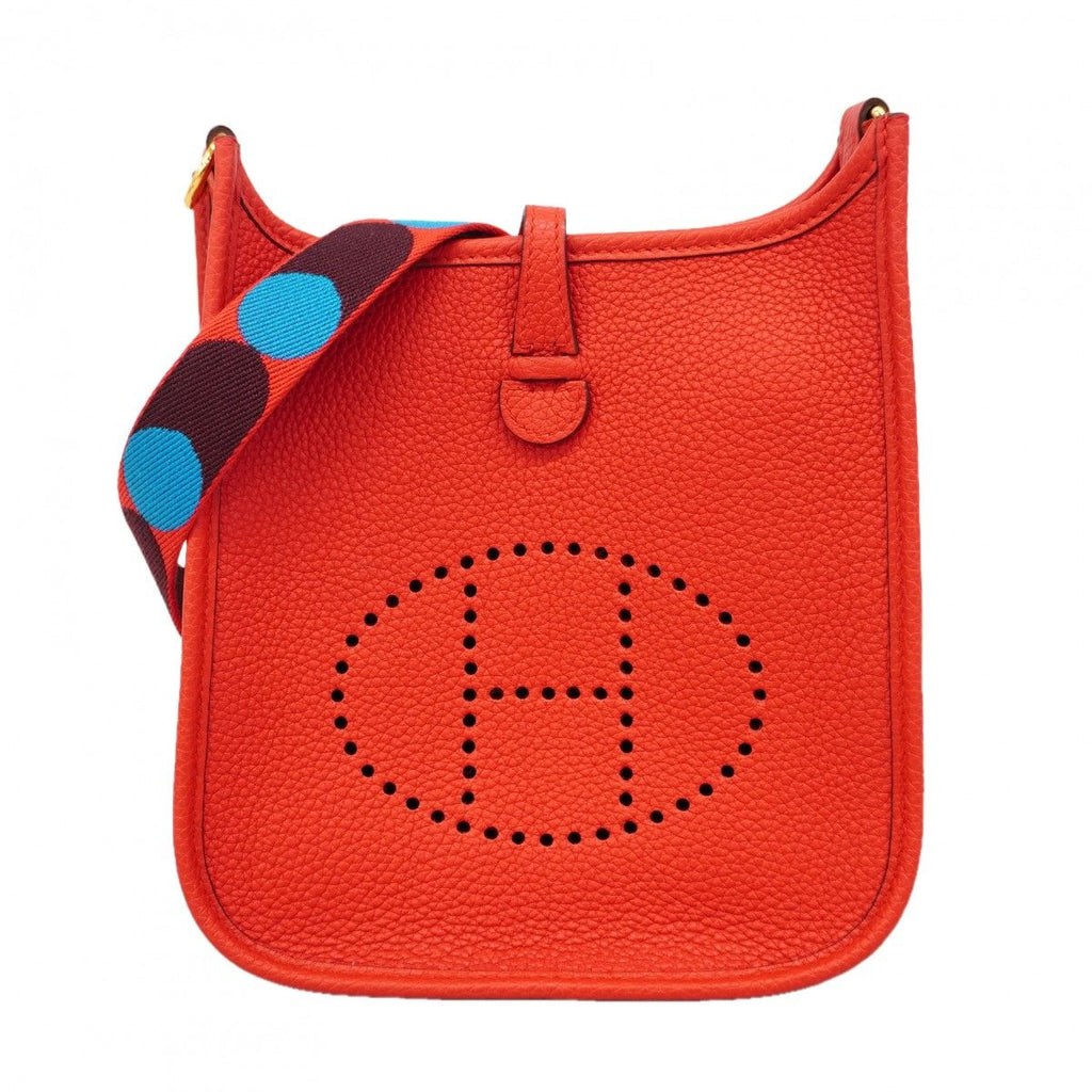 Hermes Shoulder Bag Evelyne TPM Taurillon Morris le Juc Gold