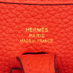 Hermes Shoulder Bag Evelyne TPM Taurillon Morris le Juc Gold — view 5