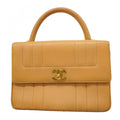 Chanel Handbag Mademoiselle Lambskin Beige Gold