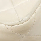 Chanel Shoulder Bag Quilted Lambskin White Gold — view 6