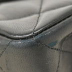 Chanel Shoulder Bag Quilted Lambskin Black Gold — view 6