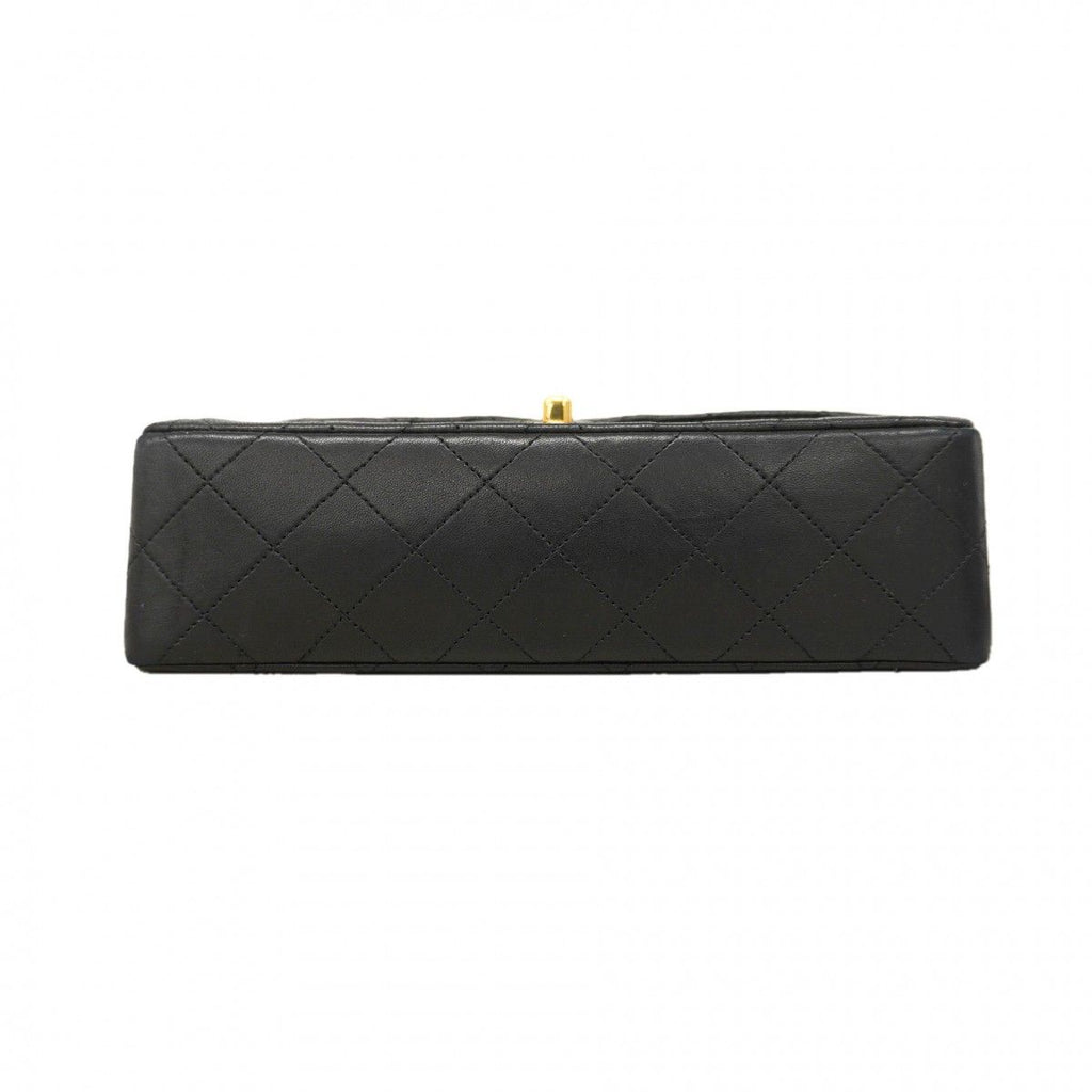 Chanel Shoulder Bag Quilted Lambskin Black Gold — view 3