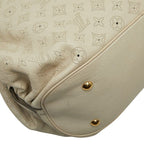 Louis Vuitton Monogram Mahina XL Shoulder Bag Gray Ivory White Leather — view 7