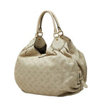 Louis Vuitton Monogram Mahina XL Shoulder Bag Gray Ivory White Leather — view 2